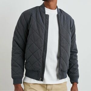 RAILS PENINSULA QUILTED FULL ZIP BIMBER JACKET IN OBSIDIAN MENS SZ XXL